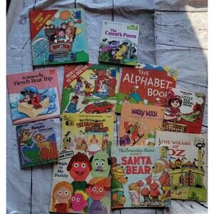 Lot Of 12 Vintage 70's And 80's Children’s Books Sesame Street Disney